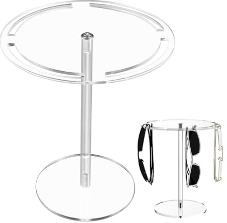 letuxaamz Portagafas Para Varios Pares De Gafas, Organizador Gafas Sol, Portagafas, Soporte AcríLico Giratorio 360° RáPida InstalacióN, Adecuado Guardar En La DecoracióN Del Hogar