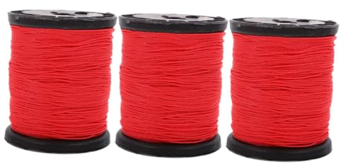 FUNOMOCYA 3 Rolls Nylon Masonry String Line Construction Cord for Outdoor Projects Bricklaying and Landscaping High Strength Twine for Versatile Use