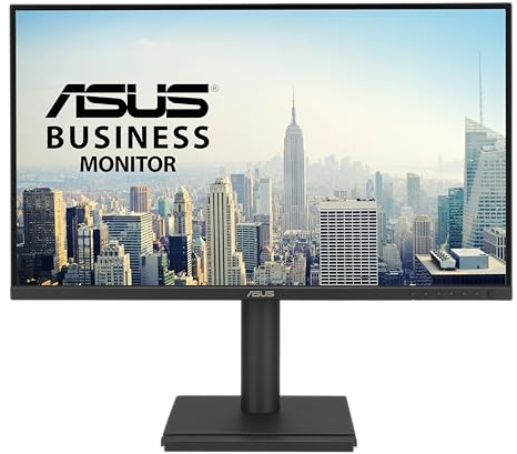 ASUS BE27AQG 27 Zoll Business Monitor (QHD 2560x1440, IPS, 120Hz, Rahmenlos, HDMI, DisplayPort, Stereolautsprecher, höhenverstellbar, ergonomisches Design, Eye Care, wandmontierbar)