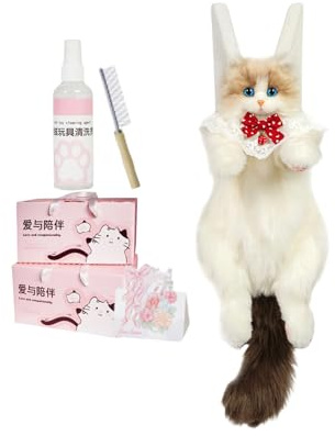 Mochila de peluche - bolso de felpa con correa para hombro extraíble | mochila de gato con forma realista | Funcional para la escuela, universidad, oficina, trabajo, viaje de fin de semana, desplaz
