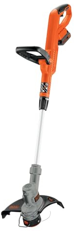 BLACK+DECKER 20V MAX String Trimmer and Edger 2 in 1, Cordless Weed Wacker with Auto Spool Feed, Battery and Charger Included, 12 Inch Steel Deck, Reduced Vibration (LST300)