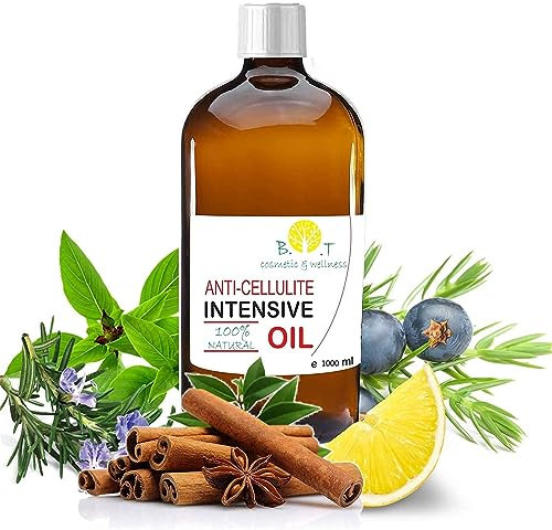 B.O.T Cosmetic & Wellness - Olio Anticellulite 100% Naturale | Effetto Snellente | Risultati in 4 Settimane | Ingredienti Naturali | Assorbimento Profondo, 1000 ml