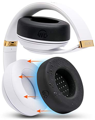 WC SweatZ Studio - Patented Earpad Covers for Beats Studio 3 (A1914) & Beats Studio 2 (B0500 /B0501), Made by Wicked Cushions | Sweatproof & Easily Washable | Black