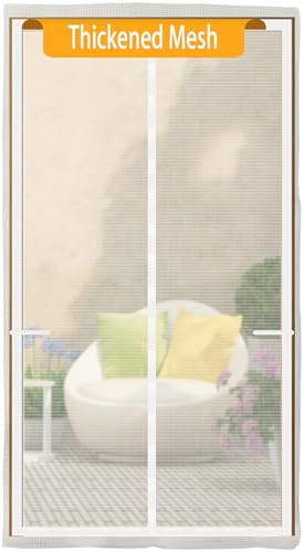 Odocovo Upgraded Magnetic Screen Door Thicker 250g/m² Reinforced Mesh,36 Longer Magnets,Screen Door Magnetic Closure,Retractable Mesh Insect Screens not of Metal,Fit Doors to 34 x 82 Inch