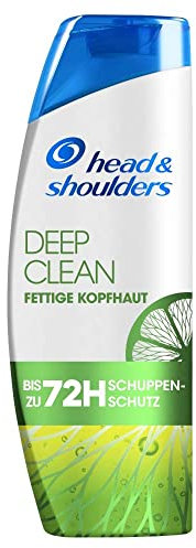 Head & Shoulders Deep Clean, Fettige Kopfhaut Anti-Schuppen-Shampoo, 72 Stunden Schutz Vor Schuppen, Juckreiz Und Trockenheit, 250ml