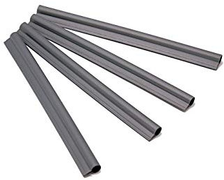 HaGa® Listones de terminación, 10 unidades, rieles de cierre para tiras de protección visual de polietileno en color antracita, clips de fijación