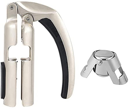 Apribottiglie per champagne, in lega di zinco, estrattore di sughero, cavatappi per champagne, professionale per la migliore cucina, spumante, bottiglia di vino e camerieri (apribottiglie e spina)