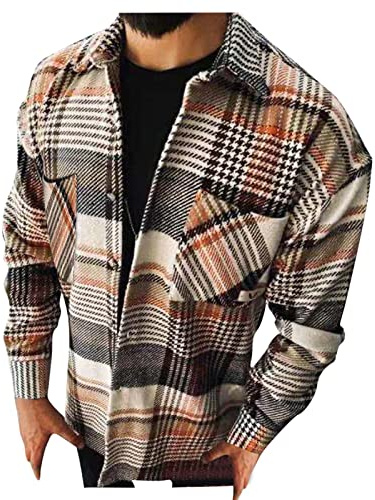 Camisa de leñador para hombre, a cuadros, camisa de franela forrada, camisa térmica de manga larga, chaqueta de invierno, chaqueta de franela a cuadros, chaqueta de invierno, camisa térmica, camisa de