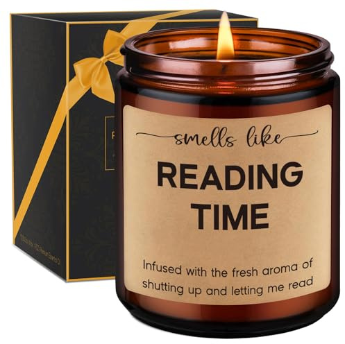 GSPY Reading Candle, Book Lovers Gifts, Readers, Bookish Present - Reading Accessories, Cute Reader Ideas - Funny Mothers Day, Birthday Gifts for Book Lovers Women, Bookworm, Librarian, Men, Booklover