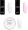 NÉONAIL Set UV Nagellack 7,2 ml Weiß French White 7,2 ml Rosa French Pink Glassy Pearl Effect 2g - Farben - UV Lack - Gel Nägel - Chrome Nail Powder - Pulver - Glitzer - Puder - Nageldesign