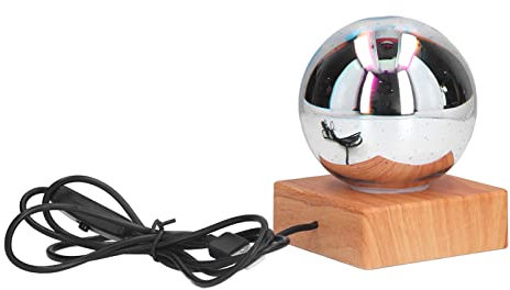 Luce Notturna in Vetro, Lampada da Tavolo Colorata a LED con Fuochi d'artificio 3D Alimentata Tramite USB per Proiettore da Ufficio in Camera da Letto