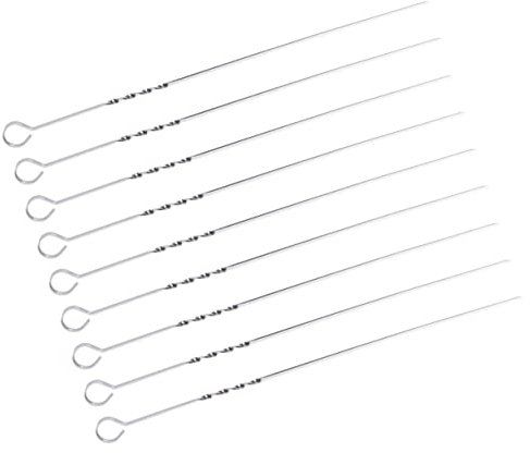 BESPORTBLE 20piezas Brochetas De Metal Acero Inoxidable Antiadherentes Para Barbacoa Resistentes y
