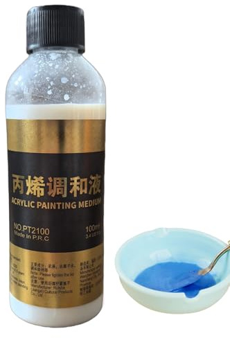 Nybhyjka Diluyente Para Pintura Acrílica | Botella de 100 ml de Medium Diluyente | Corrector de Viscosidad y Aditivos Técnicos para Maquetas de Precisión