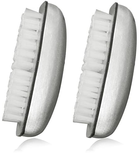 JYNVO Lot de 2 brosses à ongles en acier inoxydable, brosses à ongles à poils durs, brosses pour le nettoyage des mains, adaptées au nettoyage des mains, des ongles, des pieds et des orteils