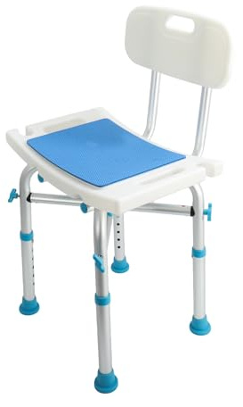 NEWFUN - Silla de Ducha, Asiento de Ducha para Adultos, taburetes de Ducha y baño, Taburete de Ducha Antideslizante, Montaje sin Herramientas, Asiento de baño para Adultos, 150 kg