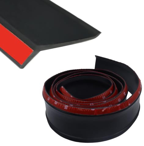 Ubric Protector de Lluvia Adhesivo de Goma para Puerta, 2 m, protección contra la Lluvia para Puertas y Ventanas Exteriores, desviador de Gotas de Lluvia, Duradero (tamaño: 5,5 cm, Color: Negro)