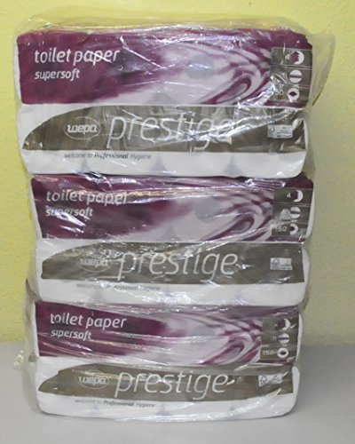 Satino Toilettenpapier 4lagig I Großpackung (9x8) mit extra weichen 72 Rollen WC-Papier I Premium Klopapier Prestige I hochweiß und besonders angenehmer Zellstoff