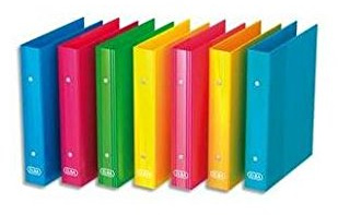 OXFORD Classeur Color Life 17x22cm Dos 40mm 2 Anneaux Ronds Couverture Carte Pelliculée Coloris Assortis