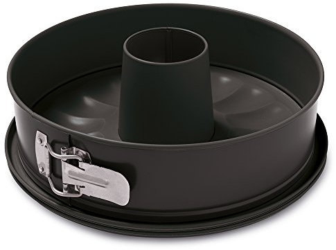 Guardini, Moule à charnière à 2 fonds Ø 28 cm, Fond anti-goutte, Acier avec revêtement antiadhésif, Noir, Fabriqué en Italie, Ligne Gardenia