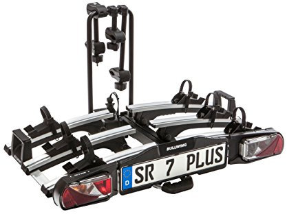 Bullwing SR7 Plus Portabici Posteriore per Gancio Traino Pieghevole 3 Biciclette
