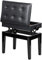Allright Klavierhocker Klavier SitzbäNke Piano Sitzbank 56 x 33.5 x 58 cm Verstellbare Höhe mit PU Leder Gepolsterter Sitz Kissen Stauraum Taste Ablagefach Hocker Schwarz
