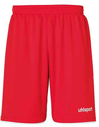 uhlsport Club Short de Football pour Homme S Rouge, Blanc