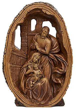 Joseph's Studio by Roman - Nativity Holy Family Figure, Carved Wood Look, Renaissance Collection, 11 H, Resin and Stone, Tabletop or Desk Display, Decorative, Durable, Long Lasting