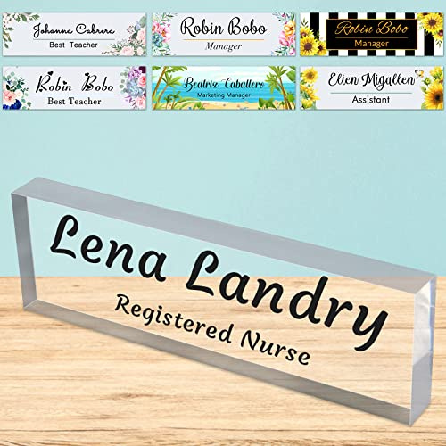 Plaque nominative personnalisée en acrylique pour bureau, plaque de bureau personnalisée, décoration cadeau