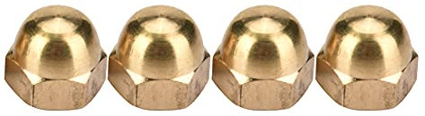 Hutmuttern-Set aus Messing, Kuppelkopfkappe, Messing-Hutmuttern, Kopfkappe, Sechskantmuttern-Set, Maschinen, Möbel, Fahrzeuge, Befestigungselemente Zur Befestigung von Reifen (M8 (10 STÜCKE))