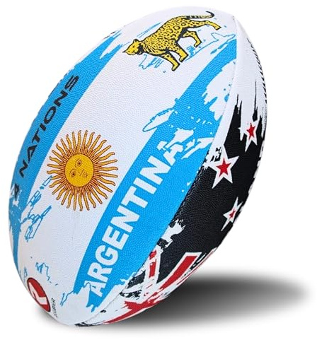 RUGBIER – Balón de Entrenamiento para Rugby - Talla 5 Training – Alta Gama - Entrenamiento y Juego - Categorías Masculinas y Equipos Senior – 4 Naciones