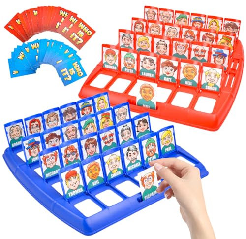 VEQENIFY Wer Ist Es Spiel, Wer ist es Lustiges Ratespiel Brettspiel, Family Erraten Spiele,Guess Who,Wer Bin Ich Spiel,Classic gesellschaftsspiele ab 6 Jahre (groß)