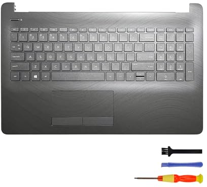 Table-King Clavier de rechange sans rétroéclairage pour HP 15-BS 15-BW 250 G6 255 G6 avec couvercle brillant C, avec pavé tactile