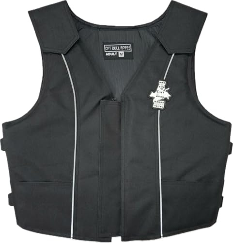 EPT Cordura Bull Riding Vest v3.0 - Black Cordura Canvas EPT Brand - Adult Large Sizes: (X-Large)