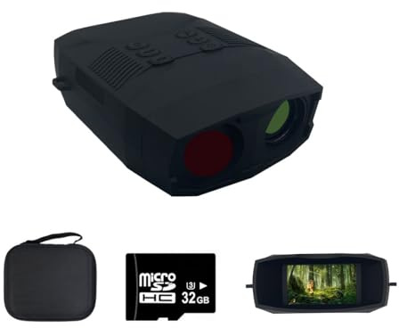 Nattvisionskikare 4K 60 MP, 5 000 mAh uppladdningsbara 8 x digitala infraröda glasögon med 3 tum HD LCD, synlig 500 m i mörkret omfång 32 GB TF-kort för jakt vandring