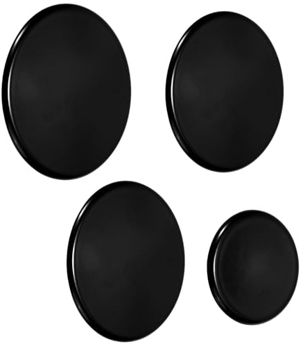 4 Pcs Gas Stove Burner Cap Set, Metal Lids Stove Burner Hob Covers Tops Replacement Parts for 4 Burner Gas Cookers SABAF & Universal Stoves
