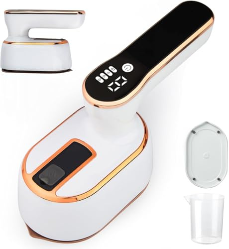 Facarler Plancha de Viaje a Vapor Portátil, 1000W Plancha Plegable para Ropa con Depósito de 100ml, Uso Húmedo y Seco, Mango Giratorio 180° para Dormitorios, Universitarios, Viajes de Negocios y Hogar