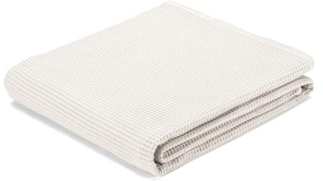 ECOMMERC3 | Tela de Algodón Waffle 100x150 cm Color Crudo - Tejido Gofrado para Costura Patchwork y Decoración - Hecha en España