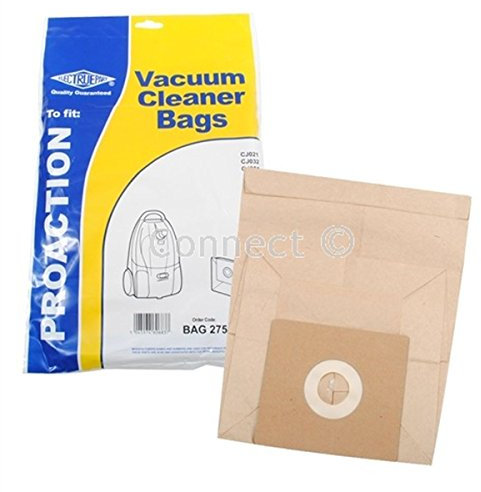 Electruepart V Type Proaction Vacuum Cleaner Hoover Dust Paper Bags for CJ021, CJ032, CJ051 (Pack of 5)