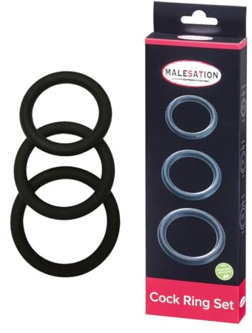 Malesation MACHO asignación al anillo del pene Set, 3 Pieza