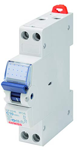 DISJONCTEUR MAGNÉTOTHERMIQUE - MTC 45-1P+N COURBE C 2A - 4500A/6kA - 1 MODULE - NEUTRE À GAUCHE