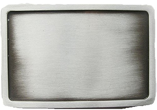 JEANSFRIEND klassisk ny rektangulär filt bältesspänne anpassad bältesspänne bälte spänne (antik silverpläterad färg), Grå, one size