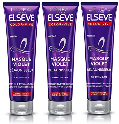 L 'Oréal Paris elsève Color-Vive máscara violet Déjaunisseur 150 ml – juego de 3