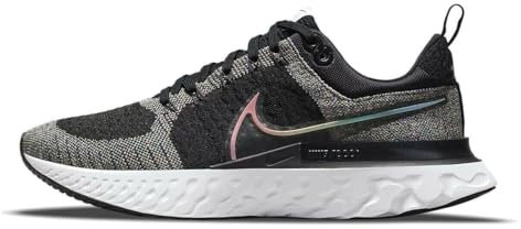 NIKE React Infinity Run FK 2 Be True Baskets de course sur route pour homme, Noir Multicolore Rose Blast, 42.5 EU