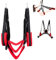 Columpio Colgante Columpio Sexual en Pareja Columpio Aéreo para Yoga con Cojín Suave (Negro Rojo)