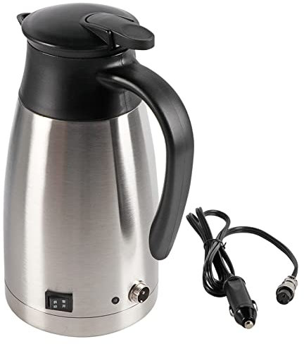 Hervidor Eléctrico, 1 Litro de Agua, 12 V, Hervidor Eléctrico de Acero Inoxidable, Calentador de Agua, Hervidor para Café, Té, Bebidas