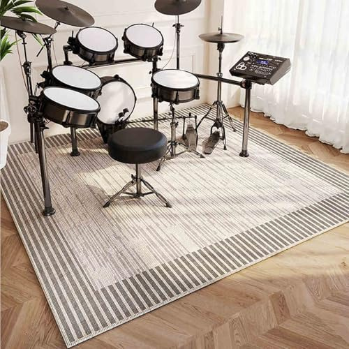 Qesjodfu Tapis pour batterie - Tapis de batterie électronique - Tapis acoustique - Tapis insonorisé - Pour instruments de musique - Anti-vibrations 120 x 80 cm