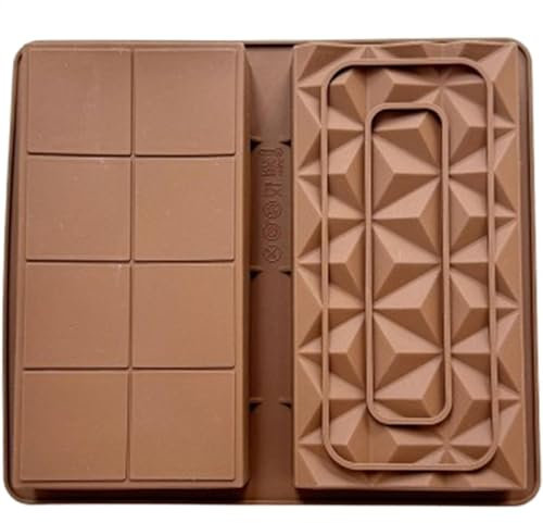 Dubai Moulds - Chocolate Bar Moulds, Non Stick Chocolate Moulds, Chocolate Praline Moulds | Premium Chocolate Moulds, Brown Chocolate Bar Molds, Candy Making Moulds Chocolate for Chocolate, Praline