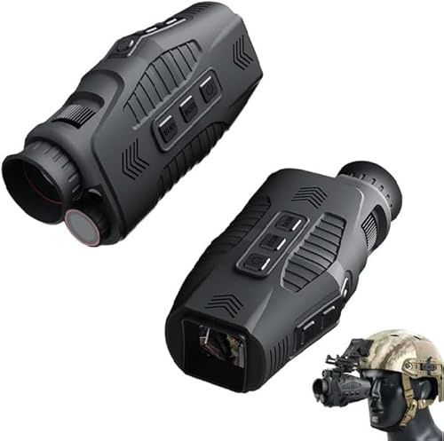 2-pack digitala monokulära glasögon för mörkerseende, 1080p, infrarött, ultralätt, 5X digital zoom, fullständigt mörkerseende avstånd, 7 nivåer justerbara för camping,