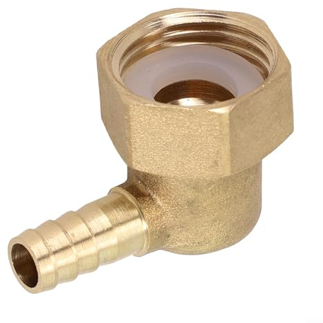 Raccordo per tubo del gas dell'acqua, in ottone, con struttura in ottone e guarnizione filettata sicura (8 mm)