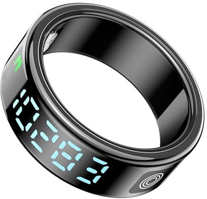 Beafon, felixx, Smart Ring, SR21D, LED-skärm, pekknapp, gestigenkänning för appar, svart, storlek 11 (64,6 mm), fitnesspårning, puls, blusyretyg, sömnkvalitet, Bluetooth, IP68,